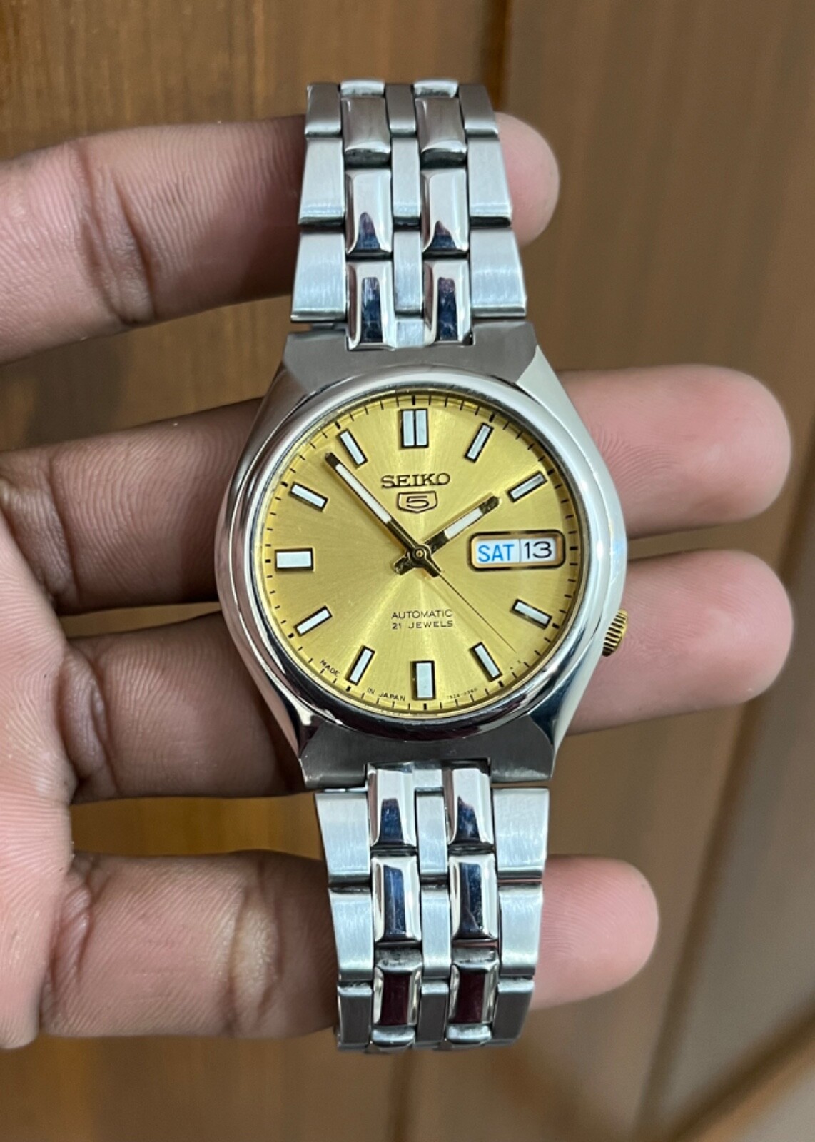 SEIKO ダイバー　7S26-0360 Seiko 5 Automatic 21 jewels Gold Dial 7S26-0360 | eBay