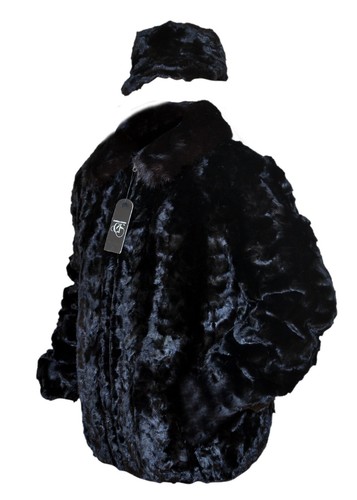 Pre-owned Handmade Man's Real Mink Fur Bomber Jacket Coat All Sizes Cream Off White Pre Sale In Brown