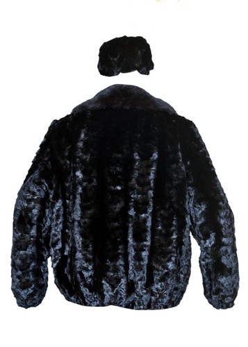 Pre-owned Handmade Man's Real Mink Fur Bomber Jacket Coat All Sizes Cream Off White Pre Sale In Brown