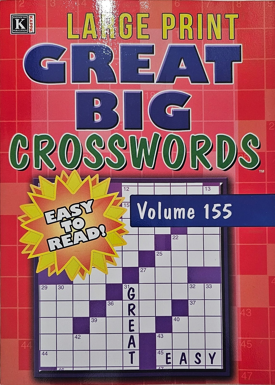 Kappa Large Print Great Big Crosswords Puzzle Books, 24 Different Volumes U-PICK