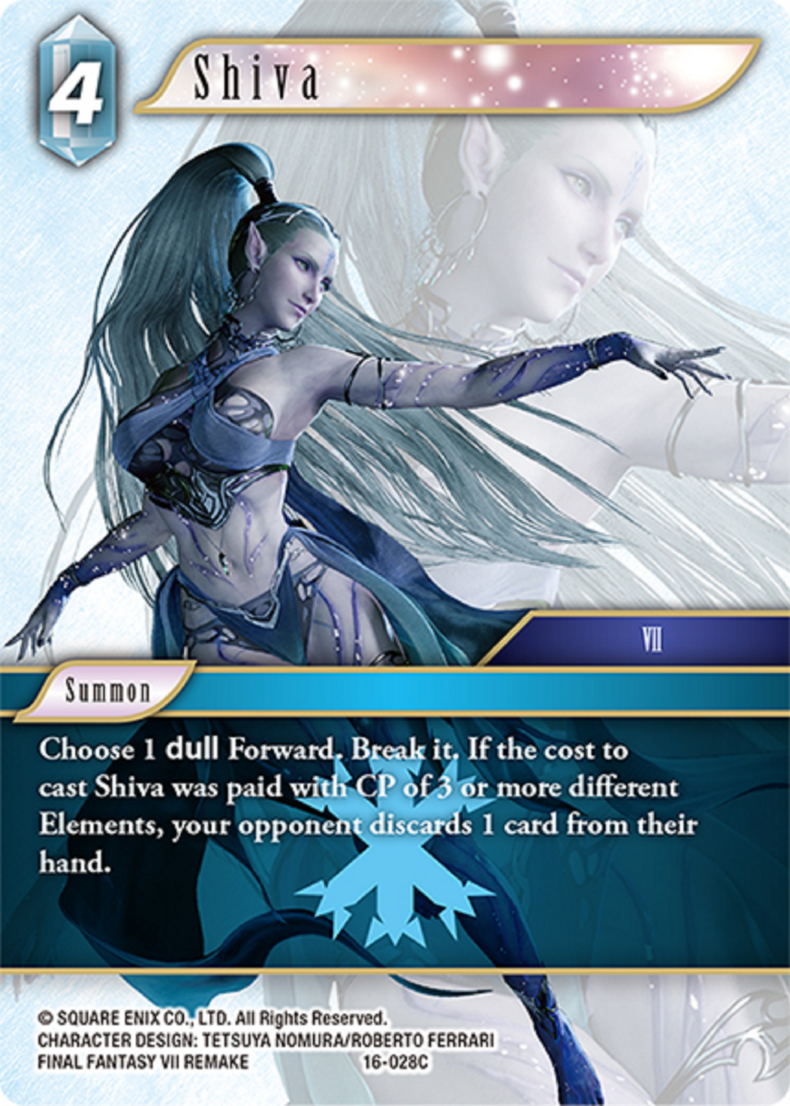 MTG シヴァ/Shiva【Foil】　ff シークレットレイヤー　英語版　EN Summon:Shiva 召喚：シヴァ 英語版 ボーダーレス Foil MTG