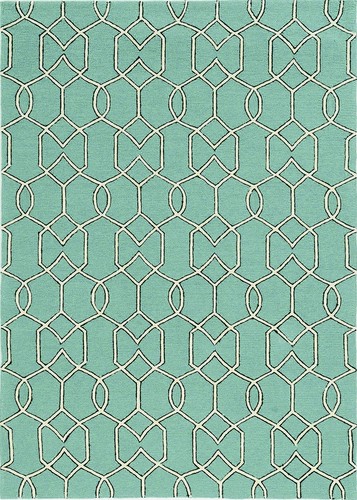 Зеленый марокканский коврик для помещений и улицы размером 7 X 10 дюймов