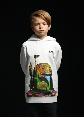 KITH Kids × Star Wars Floral Hoodie. White. Size 7. Authentic. Finale Price.