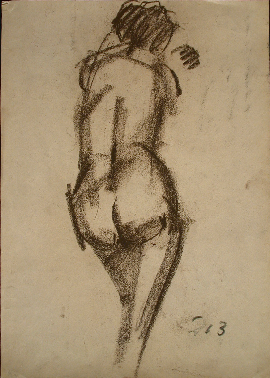 Peter Dotrel (1942 Wien - 2013 ebenda) Frauen Rücken Akt.