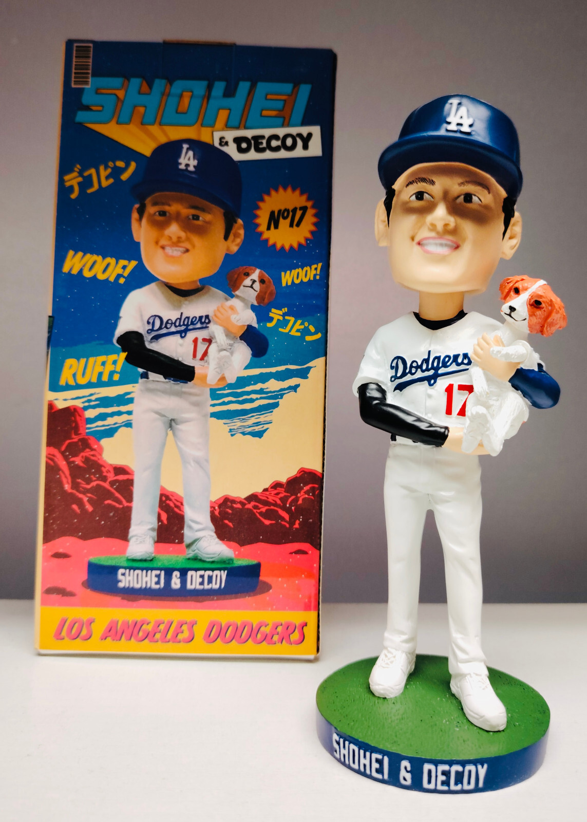 Shohei Ohtani & decoy Bobblehead フィギュア Shohei Ohtani and Decoy Dog Bobblehead Dodgers Limited Edition