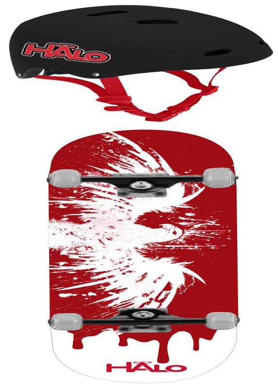 HALO Rise above Skateboard Combo - American Eagle - Red