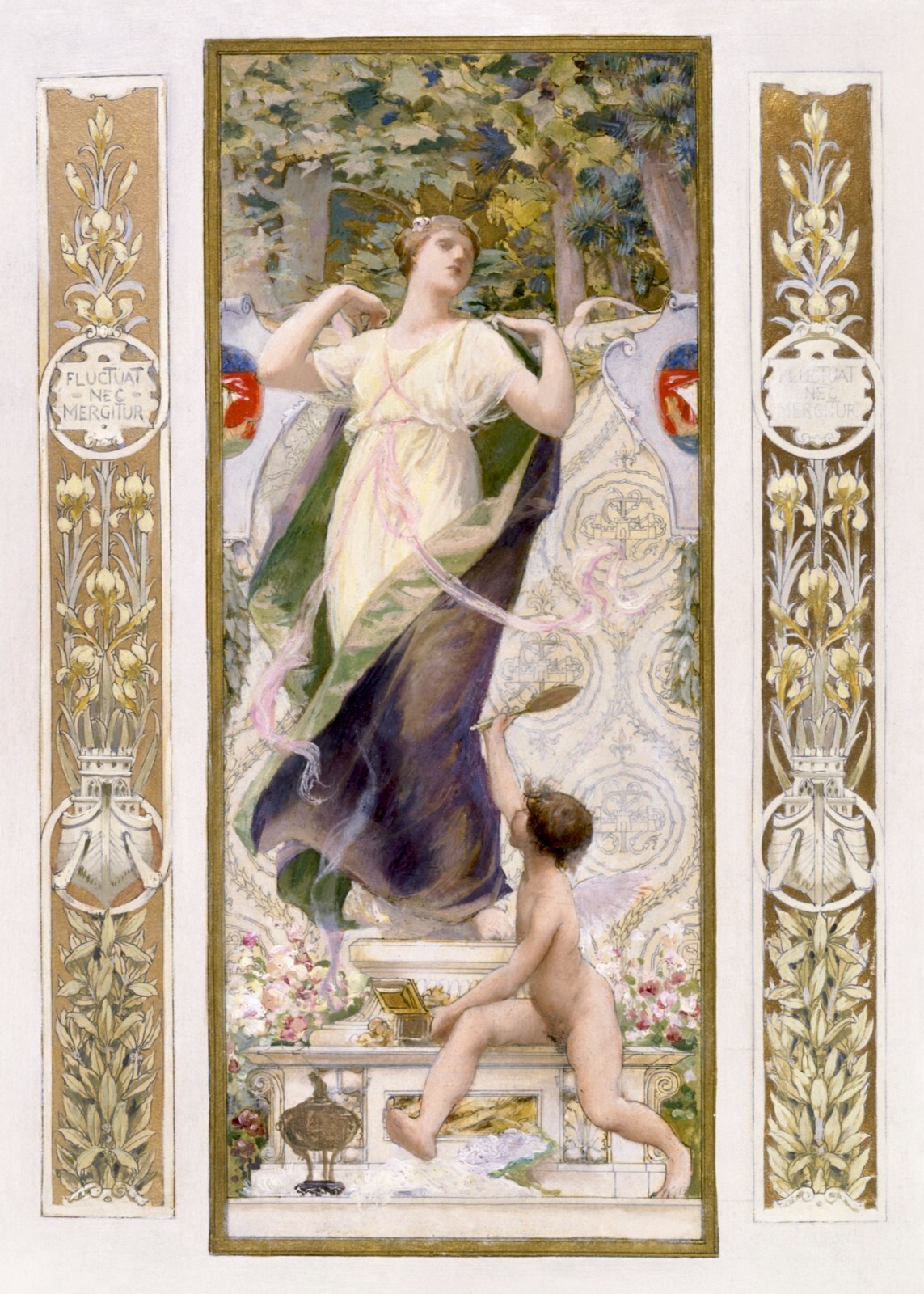 13966.Decor Poster.Room interior wall Nouveau art.Luc-Olivier Merson painting