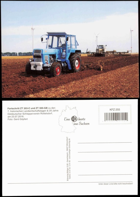 Verkehr Kfz Traktor Fortschritt Zt 303-C Und Zt 300-Gb Rottelsdorf 2016