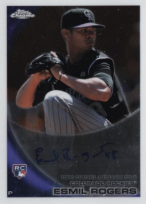 2010 Topps Chrome Esmil Rogers Autograph RC - Colorado Rockies