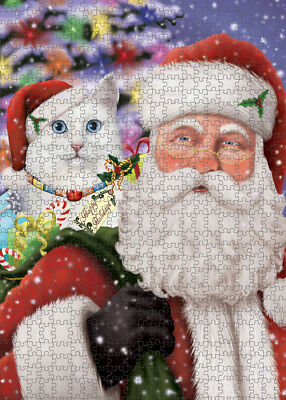 Turkish Angora Jigsaw Puzzle for Adults Interlocking Game Christmas Cat Gift NWT