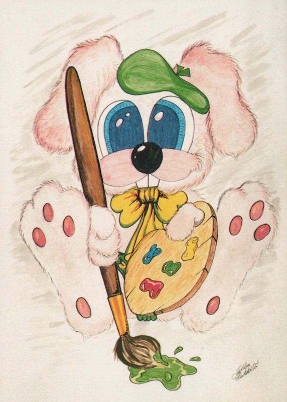 Lapin Animaux Vintage Carte Postale Cpsm #Pbr059.F