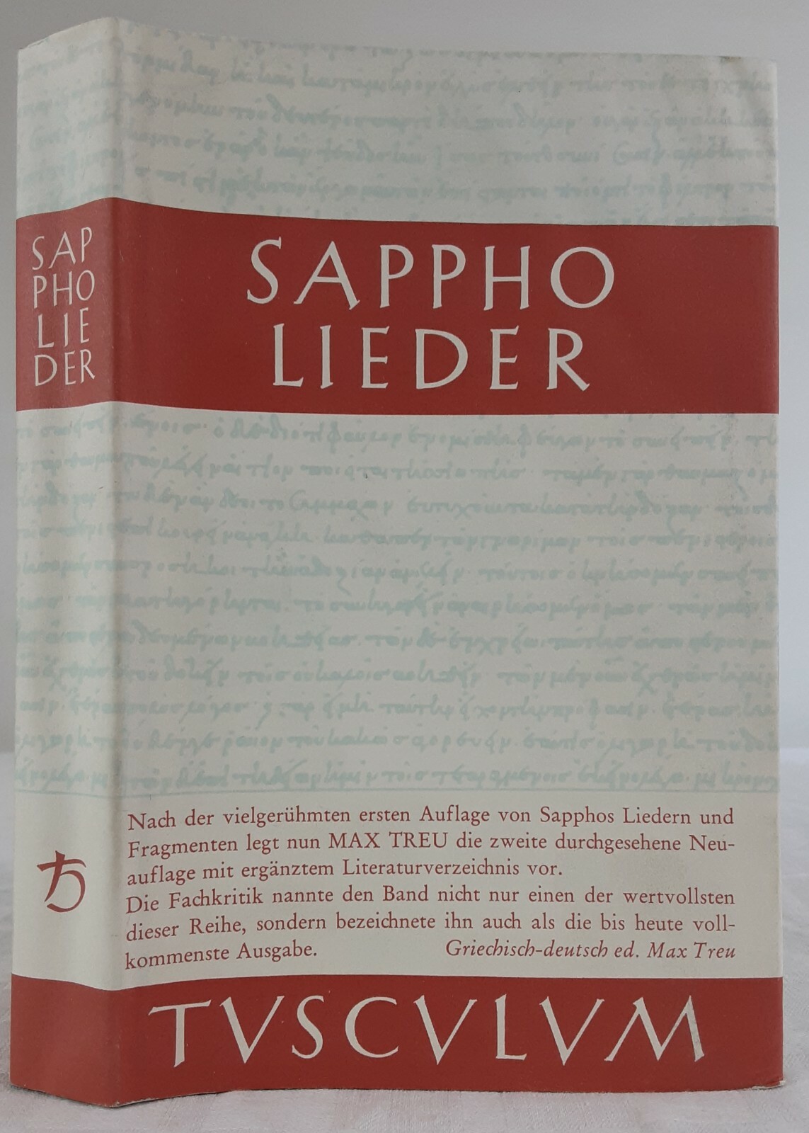 Sappho. Lieder. Tusculum Ausgabe. griechisch - deutsch