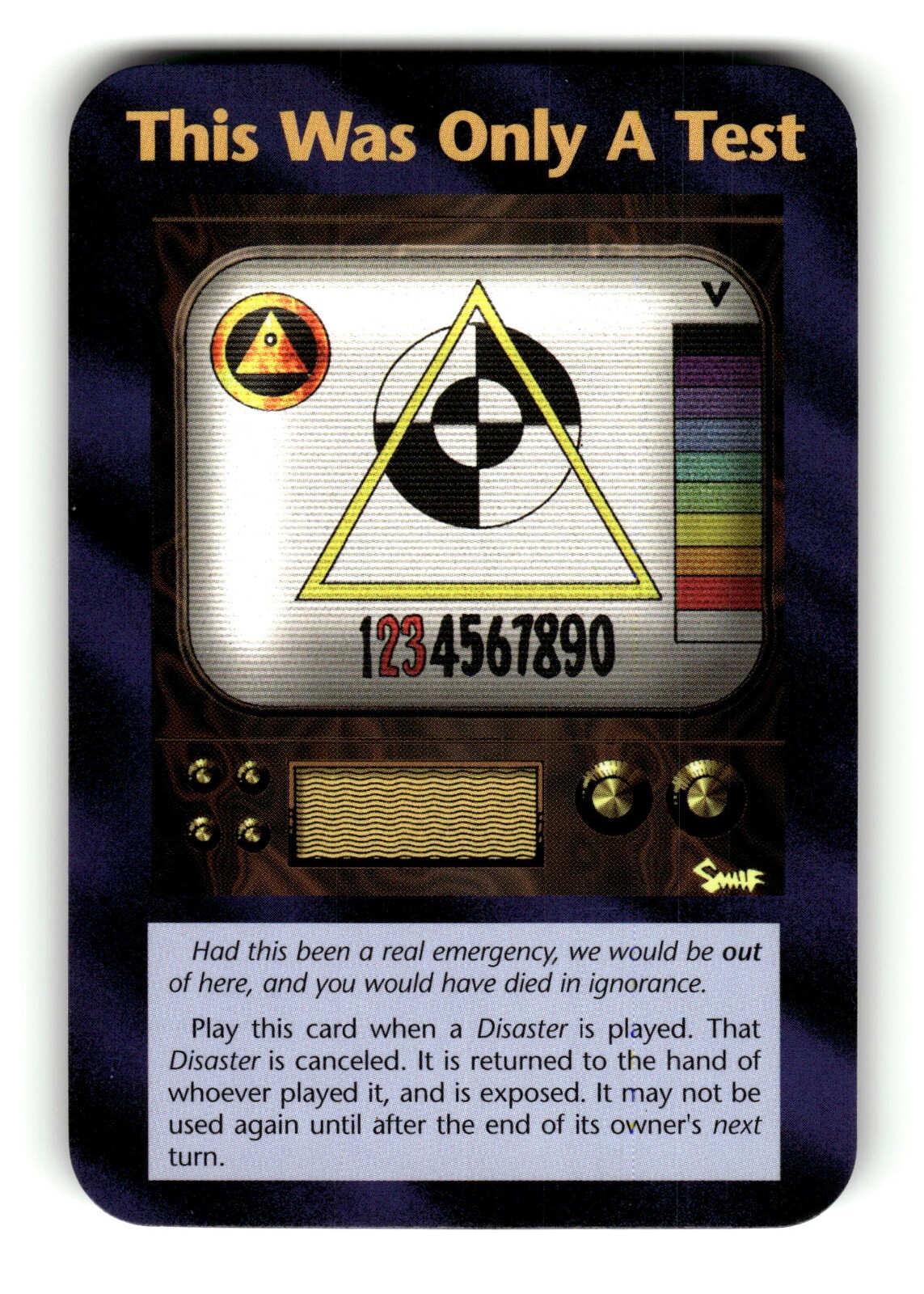 This Was Only A Test Card INWO Illuminati New World Order