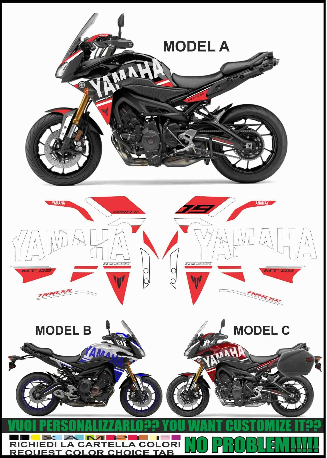 Aufklebersatz Für 2 Felgen – Passt Auf YAMAHA Tracer 9 GT CI-034(NWS) – Camouflage Design, UV-beständig