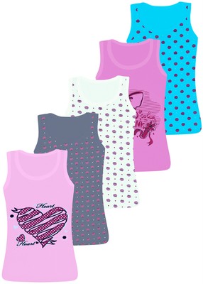 5 Mädchen Unterhemden Spagettiträger Tank Top Baumwolle Kinder Unterwäsche