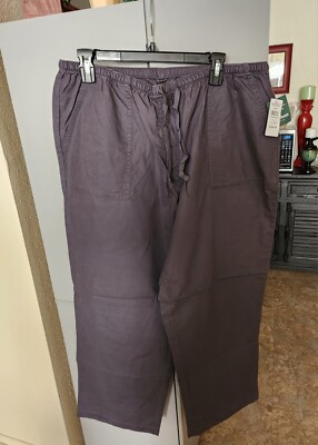 L.L.Bean Sunwashed Canvas Classic Fit Pants Womens XL Petite 