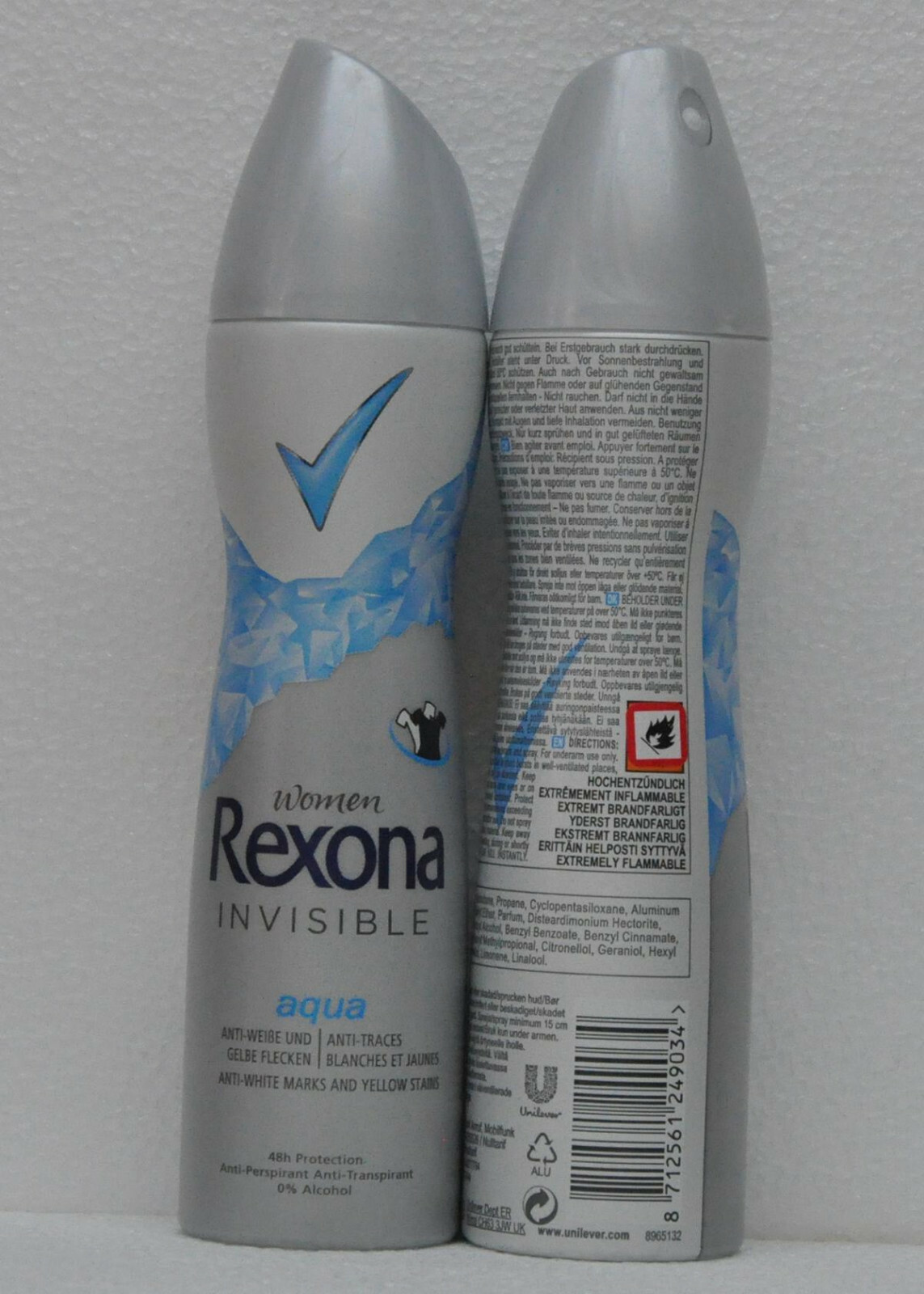 6 x  Rexona aqua Deospray Invisible je 150 ml 