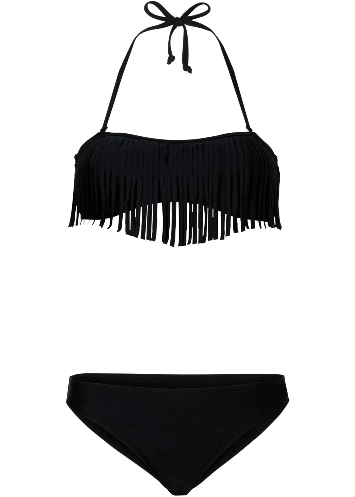 Damen Bandeau Bikini (2-tlg. Set), 207224 in Schwarz, für Cup A & B 42 (80)