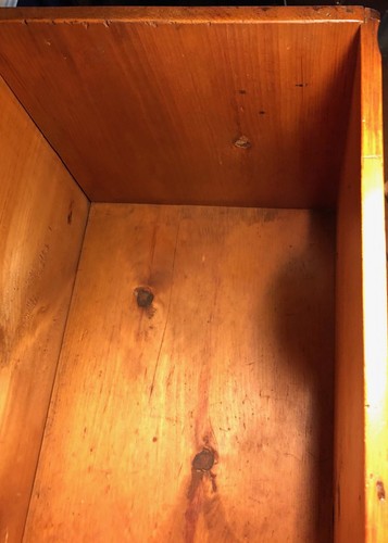 Antique Pine Mule Chest Blanket Trunk 2 Dovetail Wooden Drawers