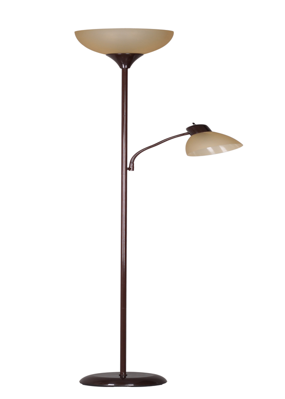 Combo Floor Lamp with Adjustable Reading Lamp, BrownのeBay公認海外通販｜セカイモン
