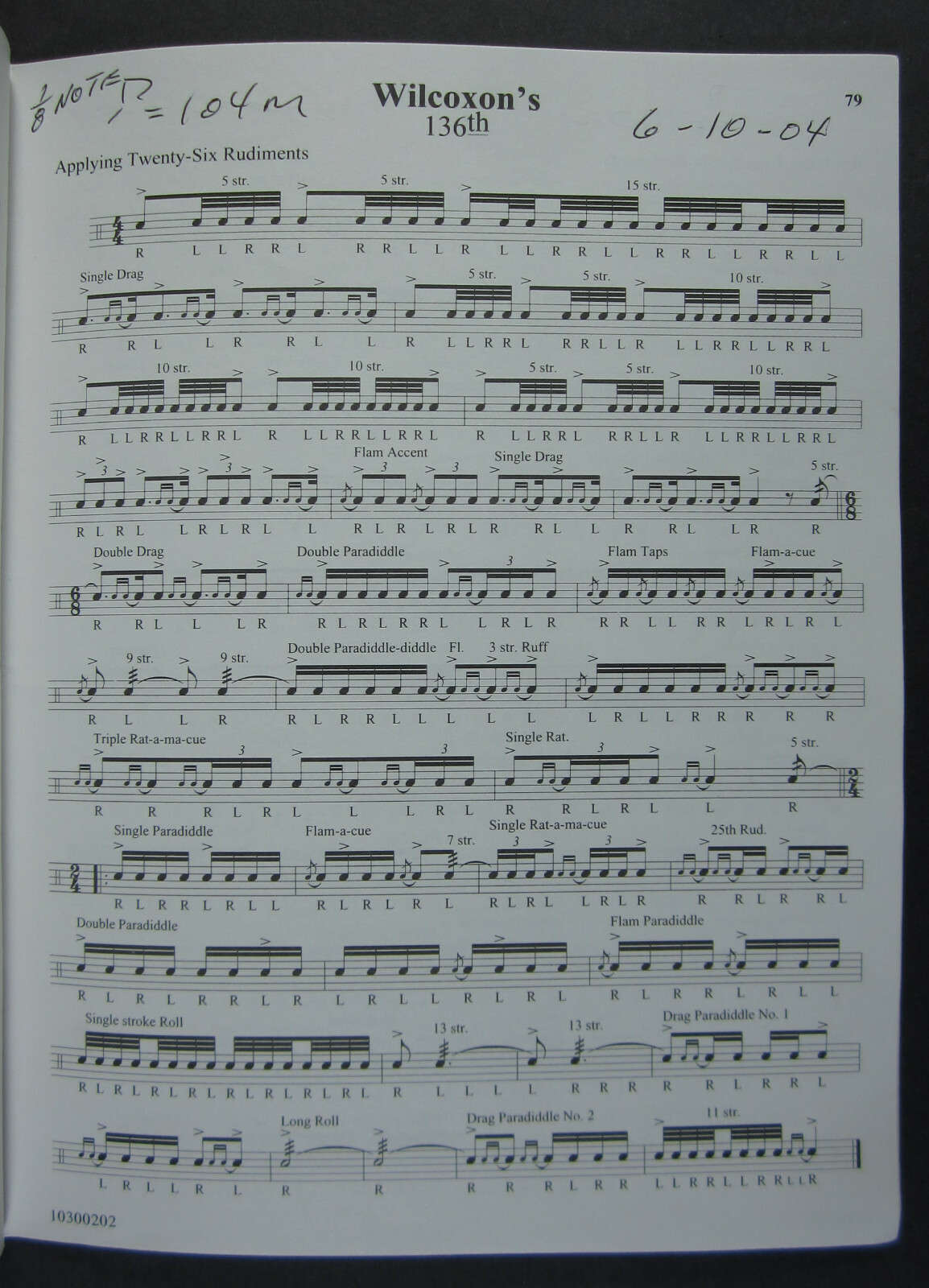 The All-American Drummer by Charley Wilcoxon 150 Rudimental Solos drum book