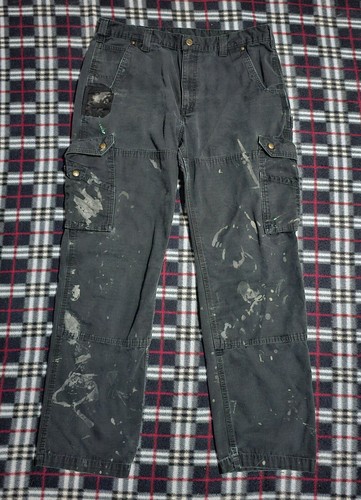 パンツ Carhartt 2Knee Thunderbird Crash DESTROYED Thrashed Carhartt Double Knee Ripstop Cargo Work Pants