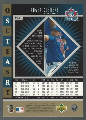 Roger Clemens 1998 Collector's Choice StarQuest Triple Card# SQ-4