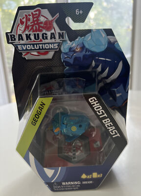 Bakugan Evolutions Geogan Ghost Beast Action Figure With Ability Cards
