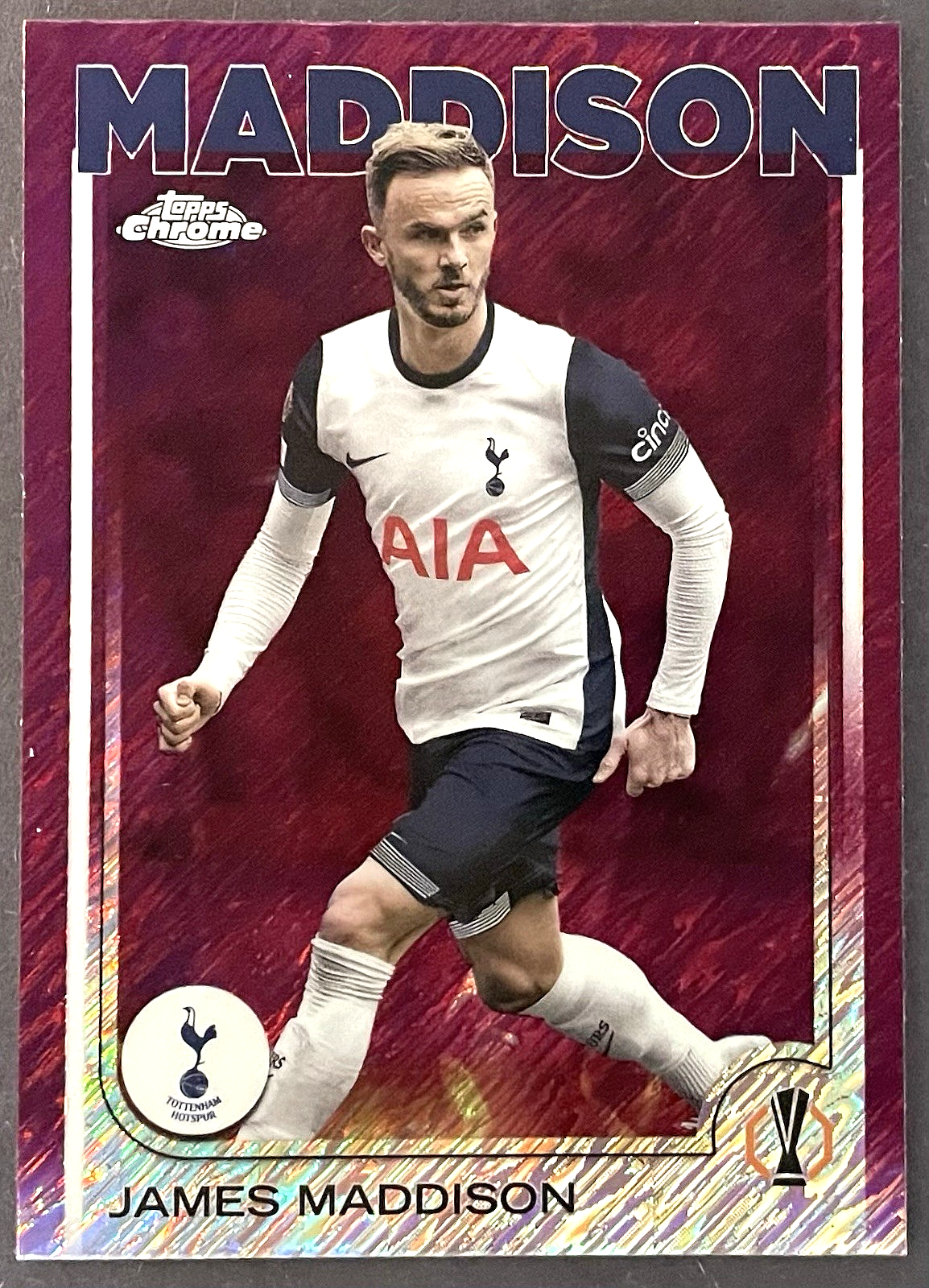 James Maddison MAGENTA SHIMMER REFRACTOR #45 2024-25 Topps