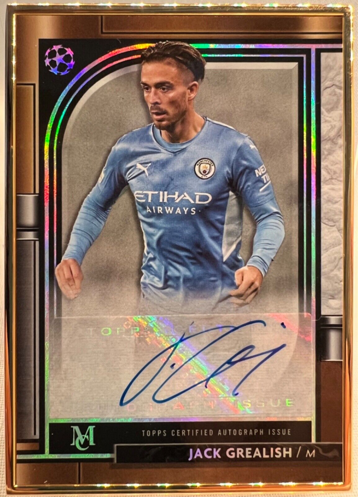 Topps UEFA Museum Collection 21/22, Jack Grealish Gold Topps UEFA Museum Collection 21/22, Jack Grealish Gold