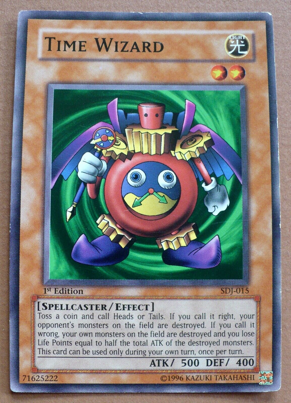 TIME WIZARD Yugioh! 1st Edition SDJ-015 1996 Kazuki TIME WIZARD Yugioh! 1st Edition SDJ-015 1996 Kazuki