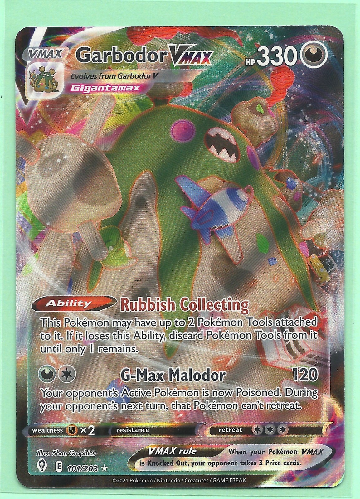 203⭐︎REVROS3012H Pokémon TCG Sylveon Vmax SWSH07: Evolving Skies 212/203