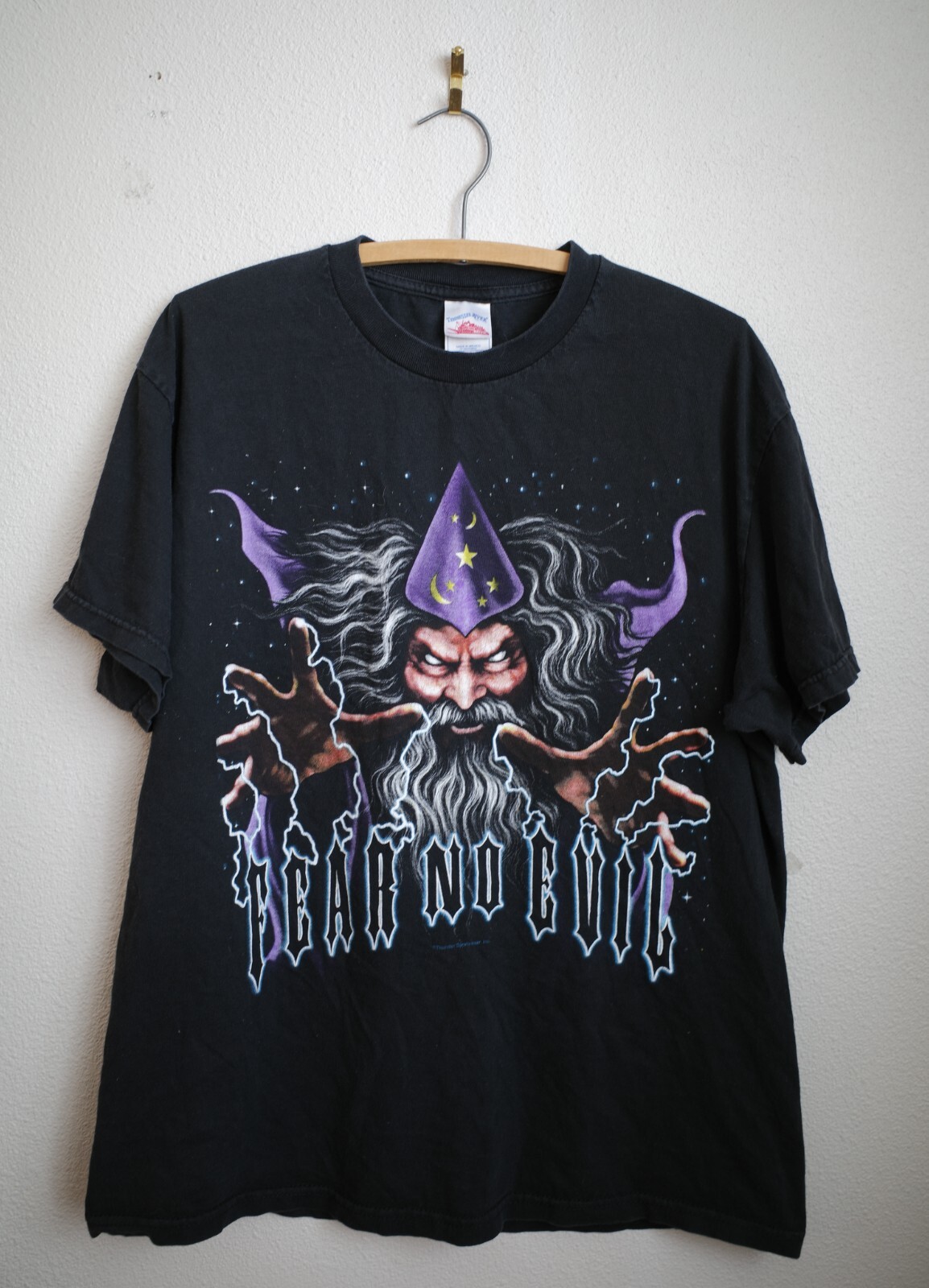Vintage 90's Thunder Sportswear Fear No Evil Wizard Shirt Vintage 90's Thunder Sportswear Fear No Evil Wizard Shirt