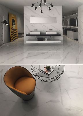 STATUARIO PORCELAIN TILES FROM SPAIN 24X24X1/2''  GLOSSY & MATTE FLOOR/WALL