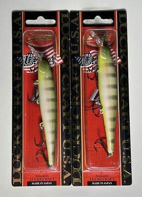 Lucky Craft USA Slender Pointer112MR Jerkbait (LOT OF 2) Shokunin Rootbeer Gill