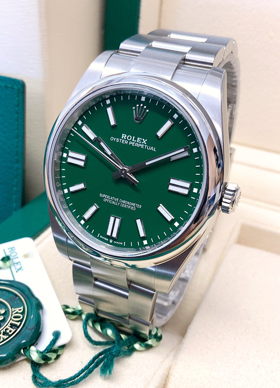 Rolex Oyster Perpetual 41mm Green Novelty Superalloy 904L Rolex Oyster Perpetual 41mm Green Novelty Superalloy 904L
