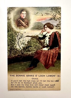 WW 1 Post Card - The Bonnie Banks O'Loch Lomon' ~ Bamforth & Co. England # 2