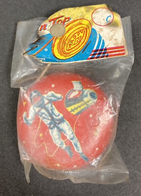 VINTAGE ANTIQUE RETURN TOP ASTRONAUT DESIGN YO-YO BRAND NEW SEALED (AA)  1822