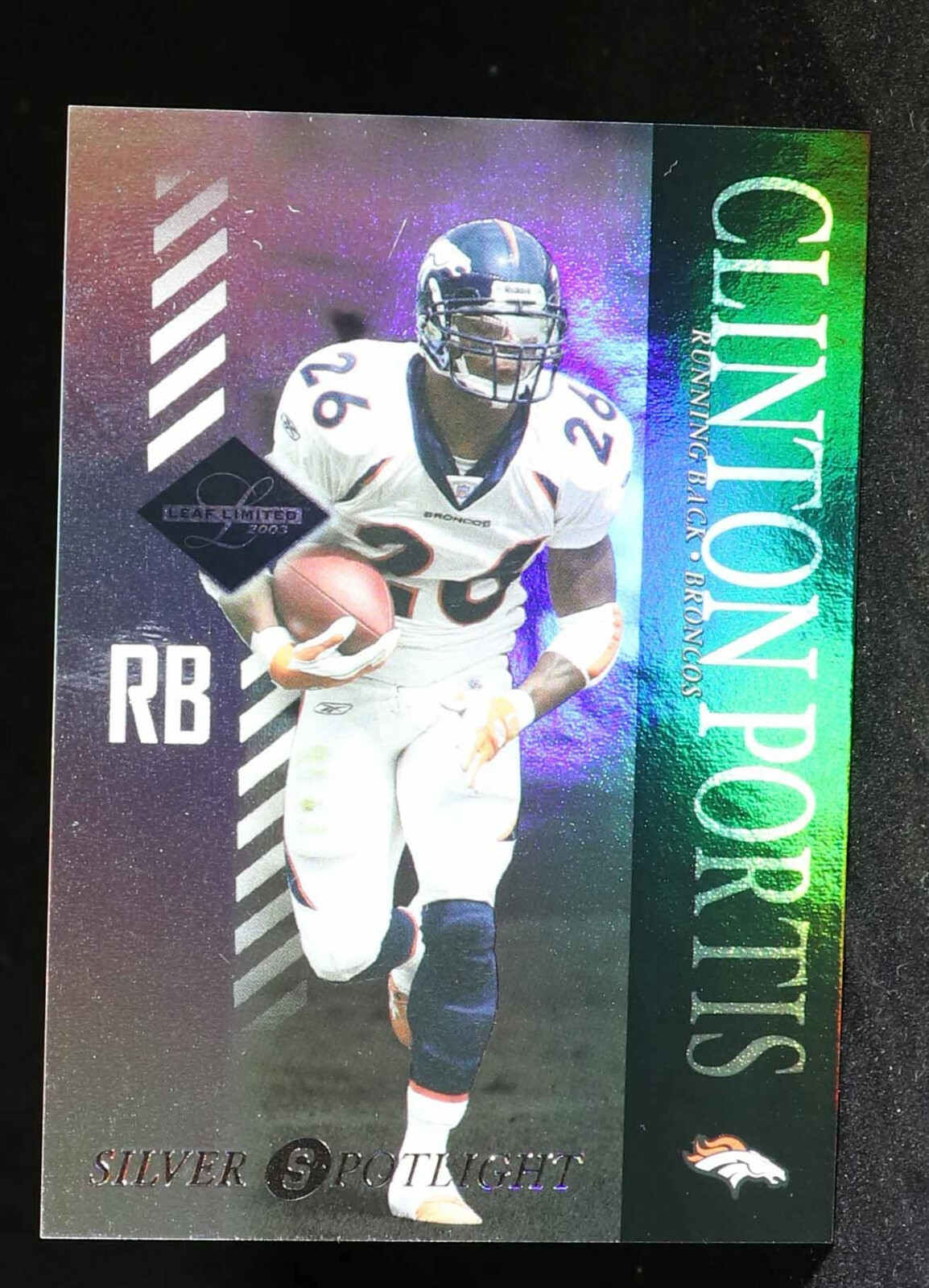 2003 Leaf Limited Silver Spotlight #28 Clinton Portis #d /75 2003 Leaf Limited Silver Spotlight #28 Clinton Portis #d /75