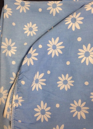 Vintage 3 Pc Disney Minnie Mouse Blue White Gingham Twin Sz Sheet Set Fabric