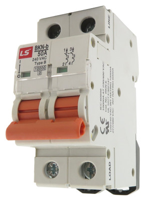 LS BKN-b Miniature Contactor 2P 50A Type B-Curve 240VAC BKN-B-2P-50A