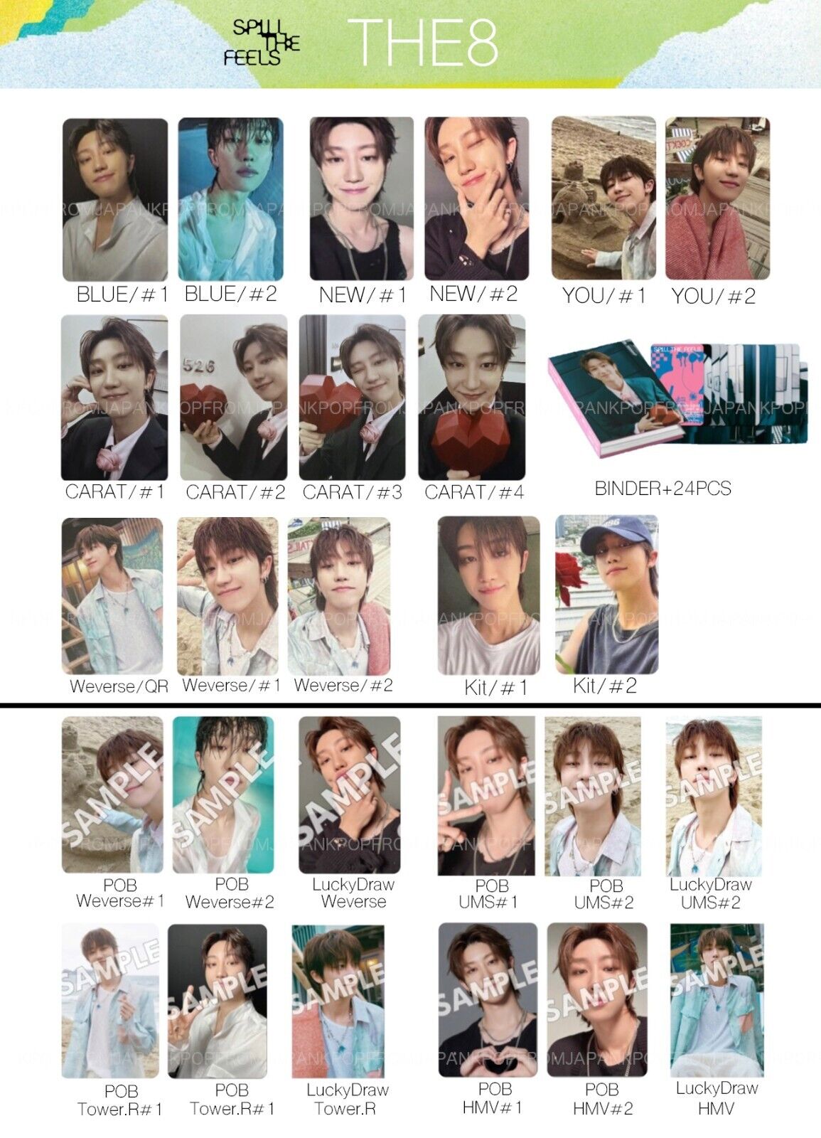 THE8 SEVENTEEN SPILL THE FEELS ALBUM JAPAN POB PHOTOCARD THE8 SEVENTEEN SPILL THE FEELS ALBUM JAPAN POB PHOTOCARD