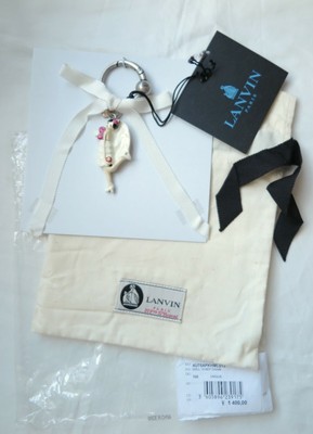 Lanvin ceramic girl doll key ring chain for bag jacket dress brooch shoes