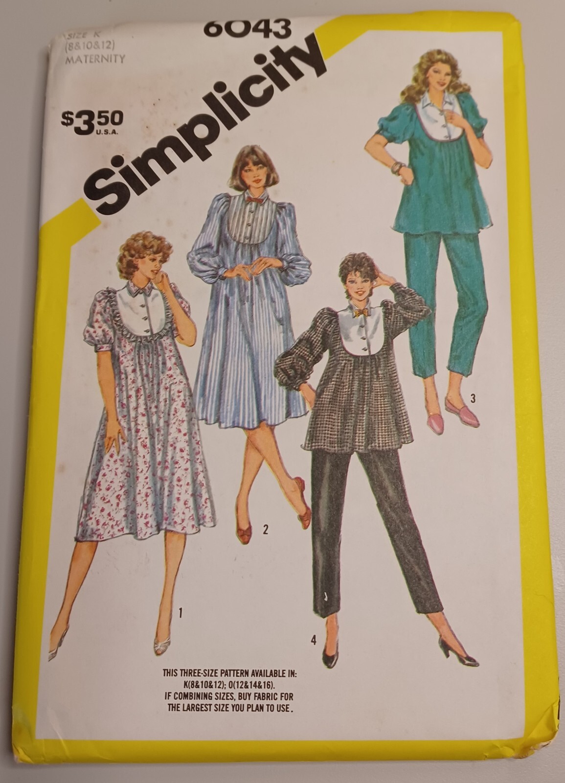 6043 Simplicity SEWING Pattern UNCUT Misses 8-12 maternity