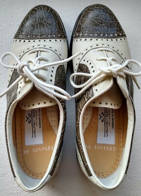 Walter Genuin Women's Brown & White Golf Shoes-Size 6 1/2