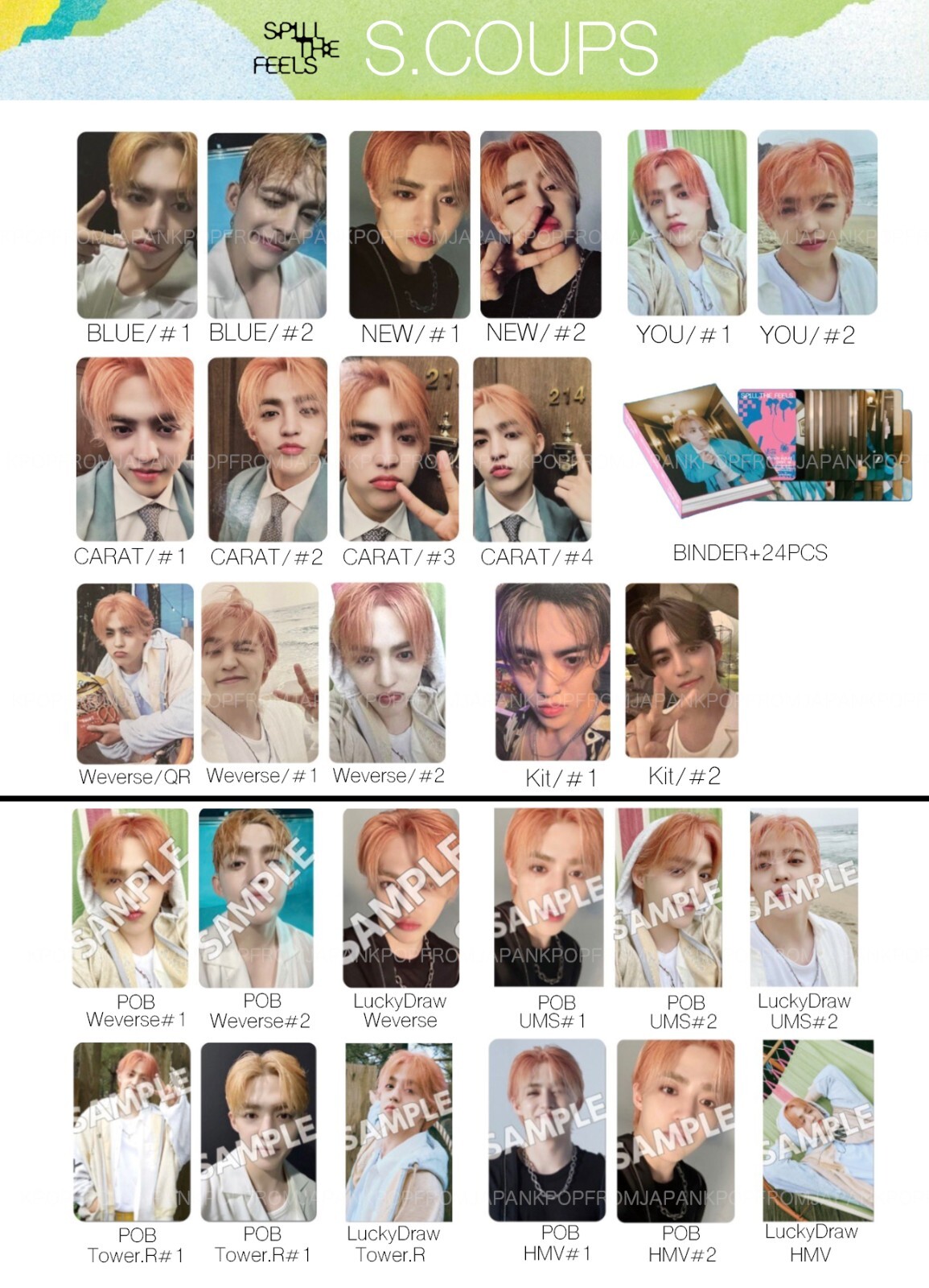 S.COUPS SEVENTEEN SPILL THE FEELS ALBUM JAPAN POB PHOTOCARD S.COUPS SEVENTEEN SPILL THE FEELS ALBUM JAPAN POB PHOTOCARD