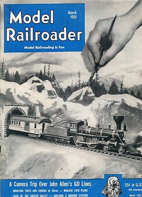 model Railroader magazine March 1951 Good Condition