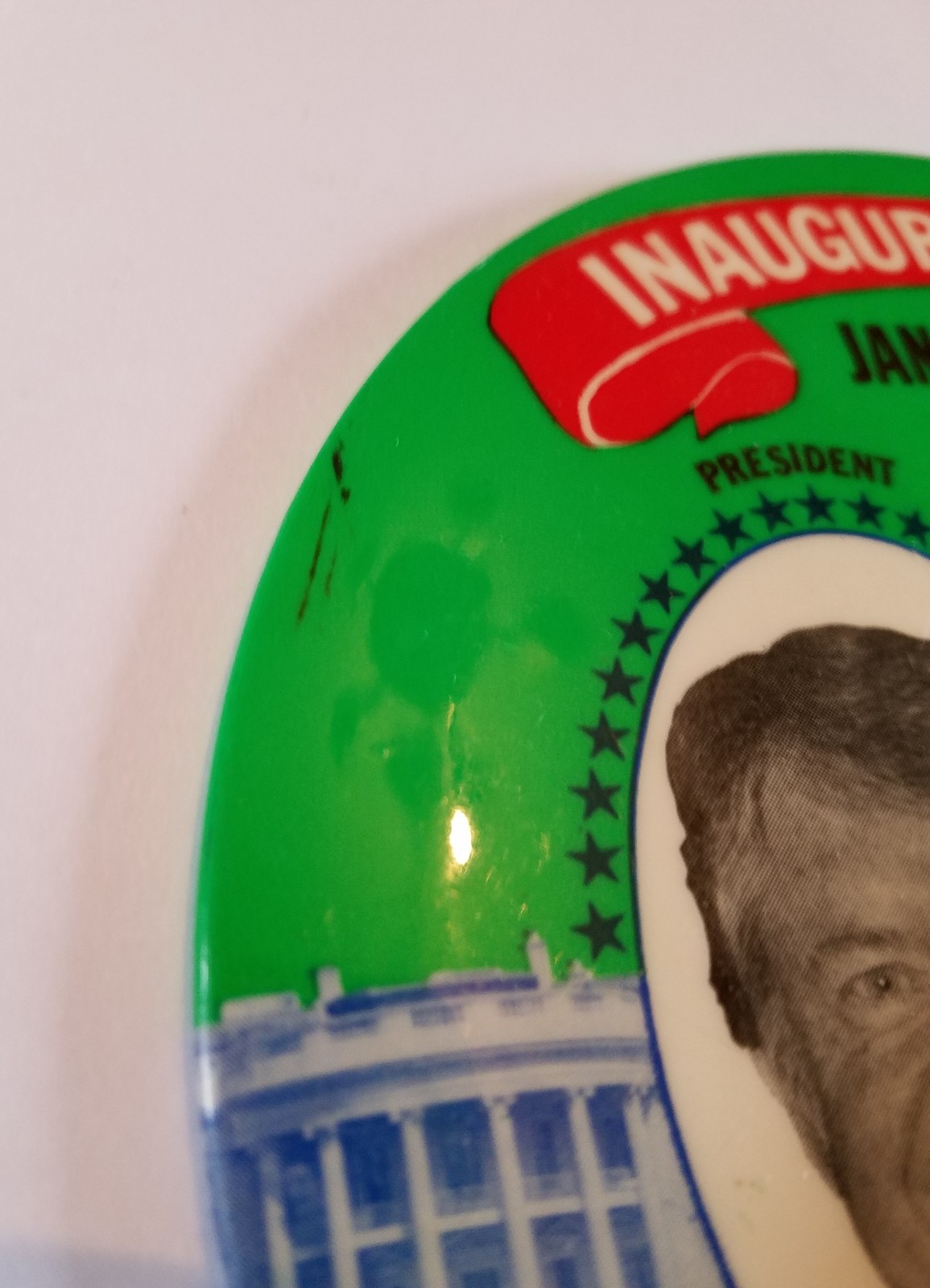 Jimmy Carter 6 Inch Inauguration Button Pinback Large Big Jugate Mondale