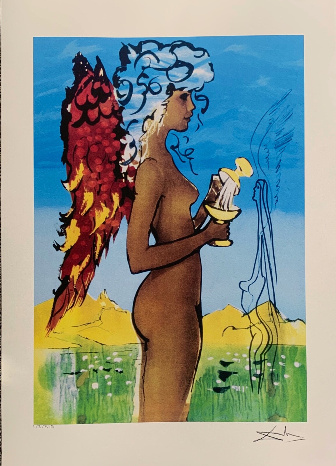 Salvador Dali LOVE'S PROMISES Facsimile Signed & Numbered Giclee Art 24" x 17"