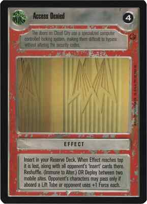 Access Denied (Cloud City) | Decipher Star Wars CCG | NM/LP